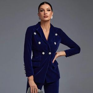 Velvet pant suit